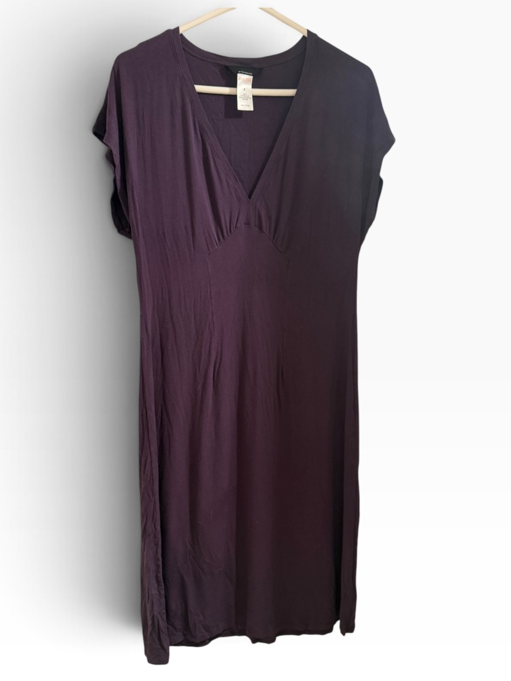 Hanro of Switzerland Purple Short Sleeve Soft Stretchy Nightgown size Medium